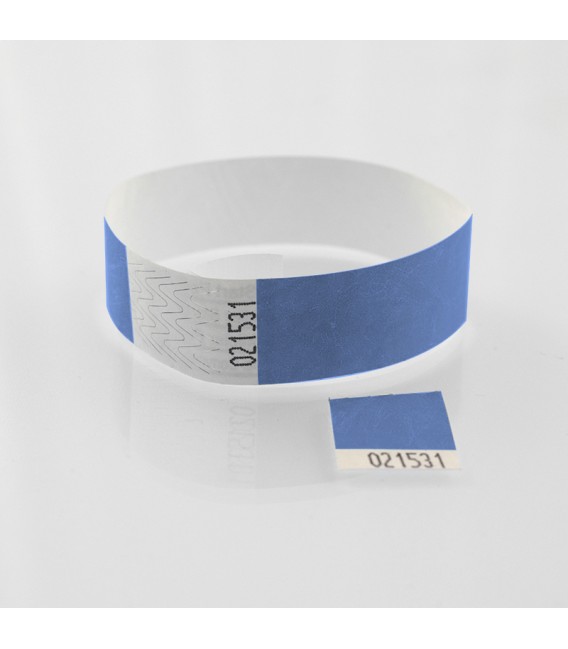 Bracelet Tyvek Zéro déchet avec coupon détachable - marqué
