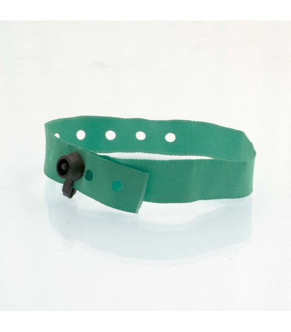 Bracelets tissu clip plastiques polyester - marqués