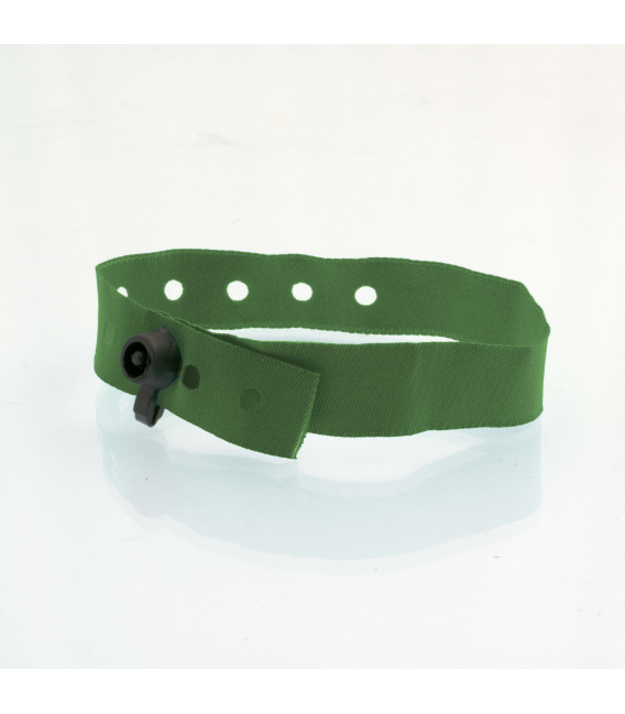 Bracelets tissu clip plastiques polyester - marqués