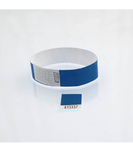 Bracelet tyvek 19 mm avec coupon détachable - marqués